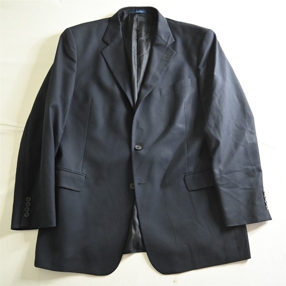 Joseph Abboud 46R Navy Blue USA Made 100% Wool Mens Blazer Jacket‎ Sport Coat - Picture 1 of 12